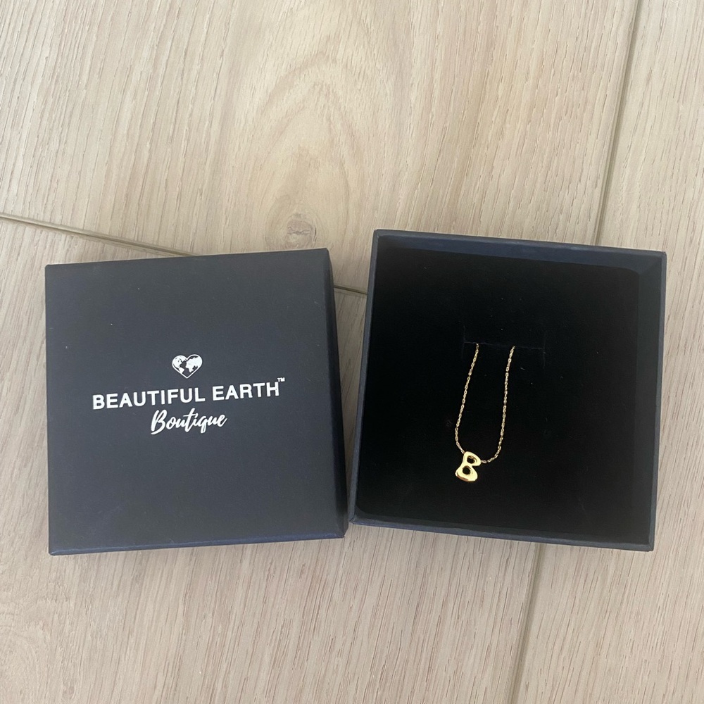 Beautiful Earth Boutique Gold Initial Necklace